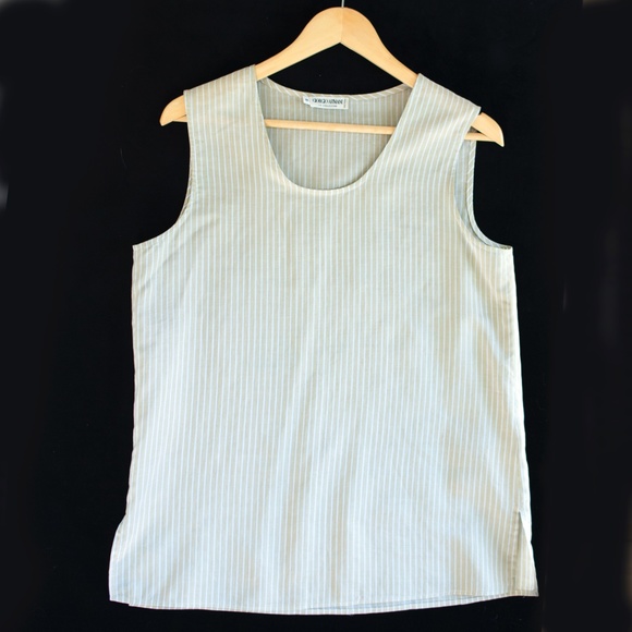 Giorgio Armani Collezioni Cotton/Silk Tank Size 8 - Picture 3 of 5
